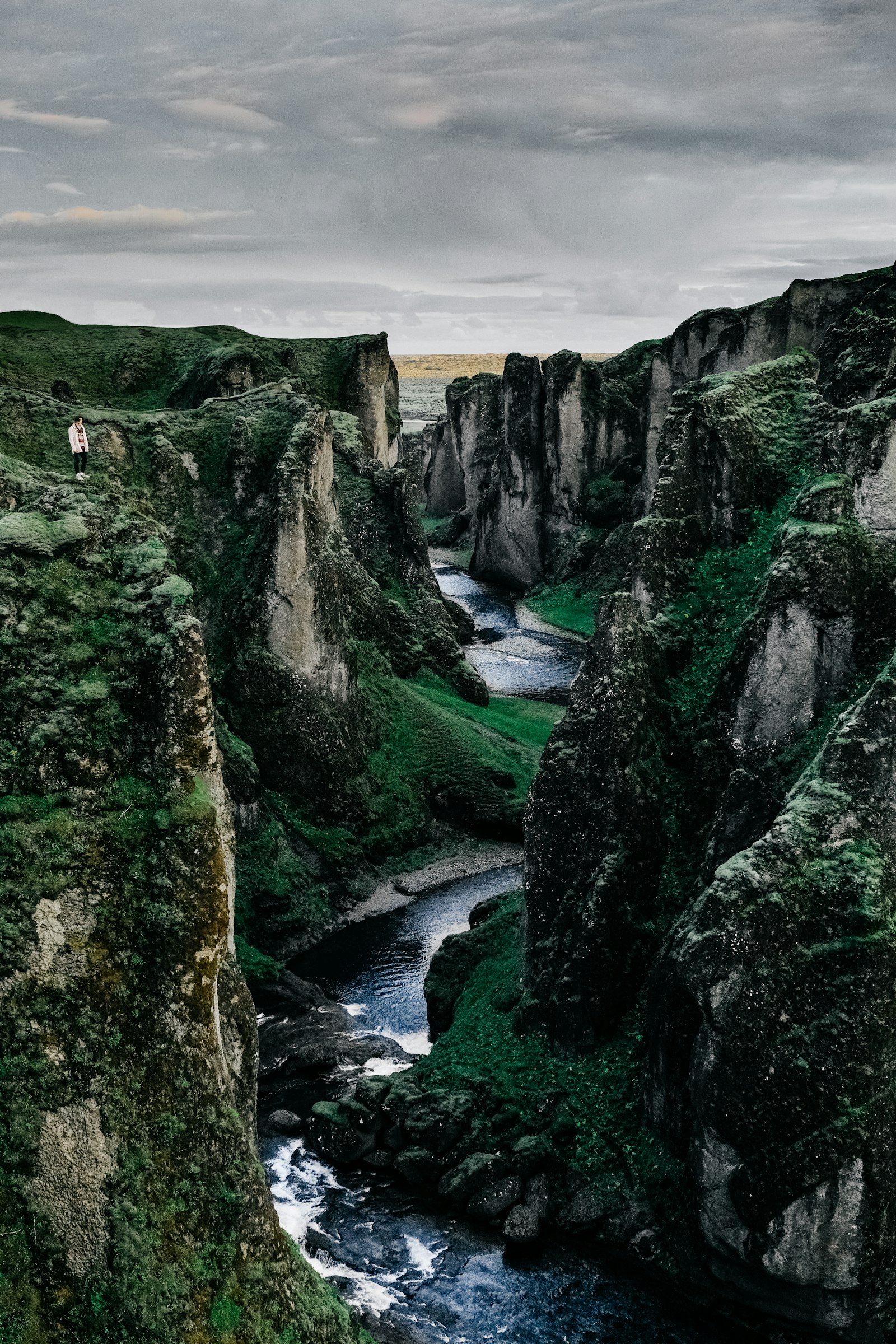 A mossy river canyon in Iceland